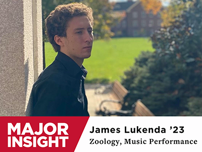 Major Insight podcast episode 41. Finding Harmony Between Animals and Music with James Lukenda '23 Zoology, Music Performance