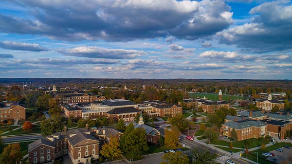 aerial view of campus 