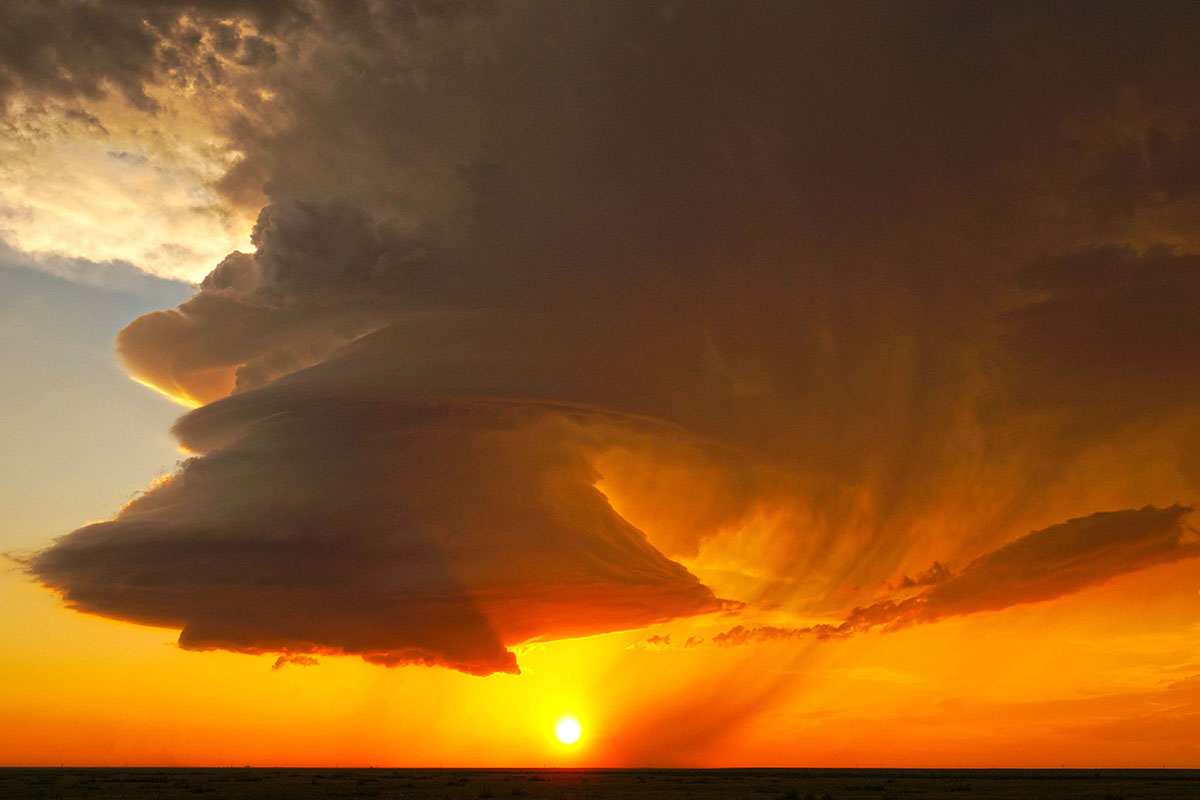 dramatic storm could in a Texas sky