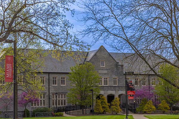 Presser Hall front view in spring 