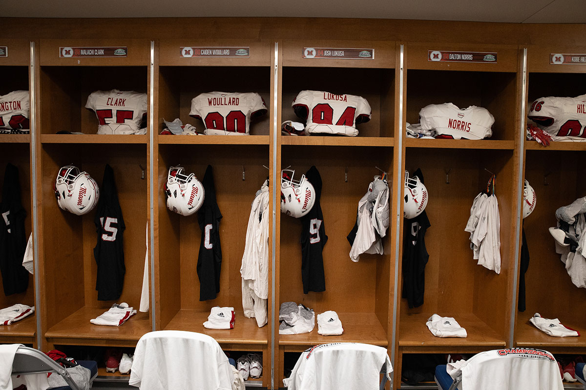 Miami locker room at Ford Field