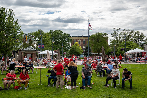 People attend last year's MiamiFest Uptown Party in Oxford, Ohio