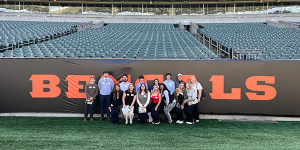 Miami University students met with the Cincinnati Bengals as part of Into the Queen City, the first event of the Center for Career Exploration and Success’s 2025-26 Presidential Career and Leadership Series