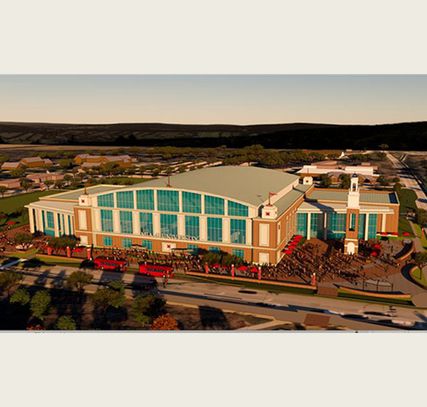 arena rendering aerial view